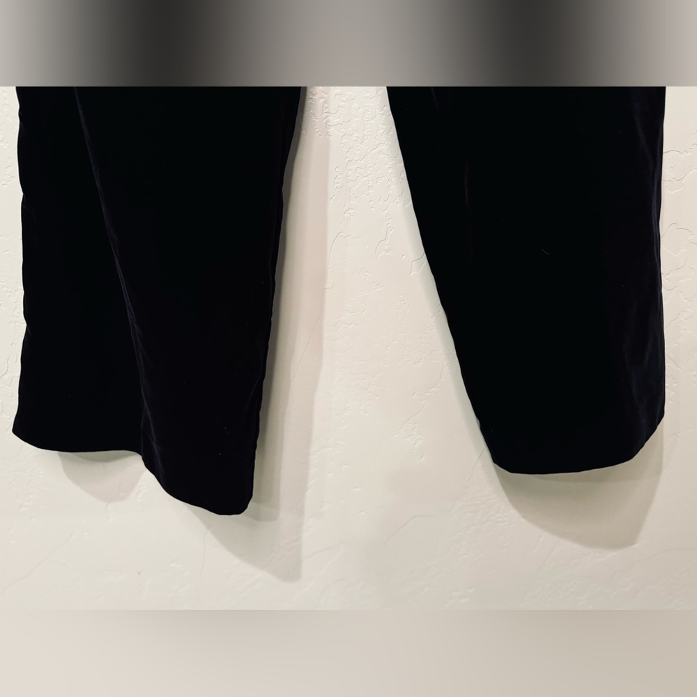 Nordstrom Wide Leg Velvet Pants Lucia Trouser Black SZ 16 LIKE NEW - Picture 8 of 16